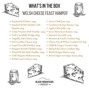 Welsh Cheese Feast Hamper Contents 