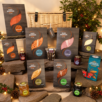 Luxury Smoked Food Wicker Hamper