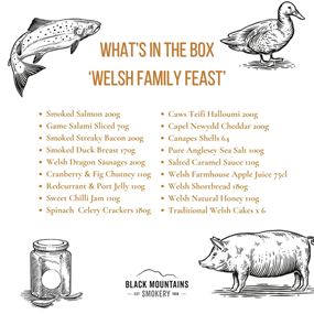 Welsh family feast Hamper Contents 