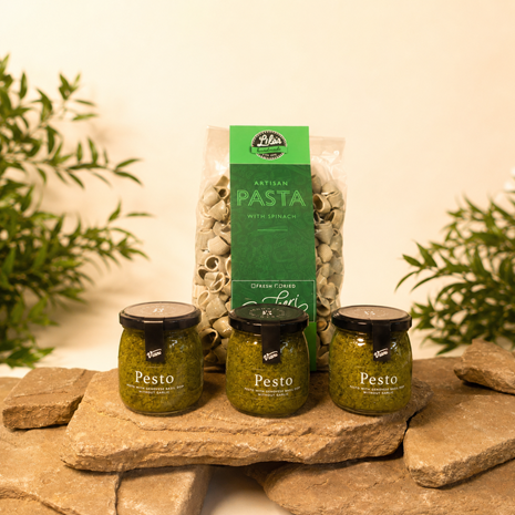 basil pesto with pasta