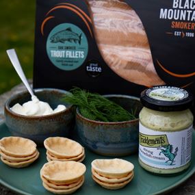 Hot Smoked Trout and Horseradish Cream Canape Ingredients 