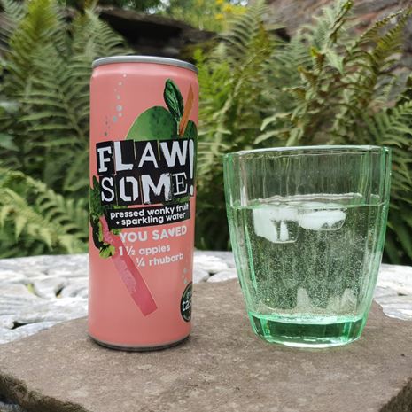Flawsome Sparkling Wonky Apple Rhubarb Drink