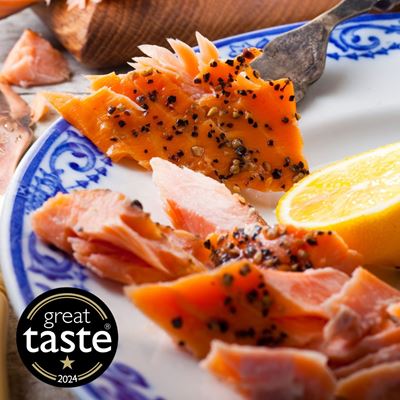 peppered oak roasted hot smoked salmon peppered oak roasted hot smoked salmon