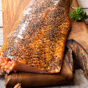 Peppered Oak Roasted Hot Smoked Salmon 