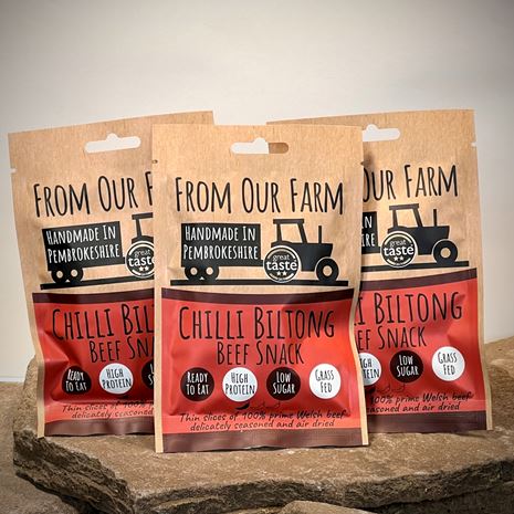 Welsh Grass Fed Beef Biltong Chilli Flavour
