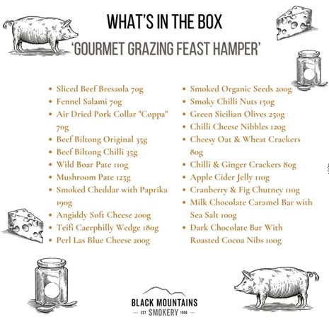 Gourmet Grazing Feast Hamper Contents
