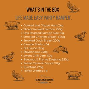 What’s in the life made easy party hamper 