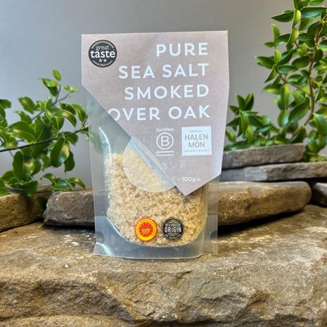 Halen Mon Welsh Flaky Sea Salt Smoked Gently Over Oak 100g