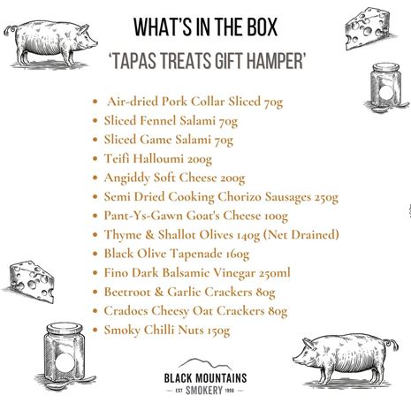Tapas Treats Gift Hamper Contents