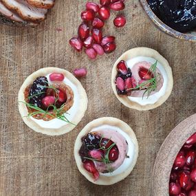 Canape Shells with smoked duck 