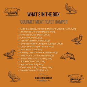 What’s in the Gourmet Meat Feast Hamper 