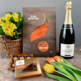 Classic Smoked Salmon and Champagne Gift 