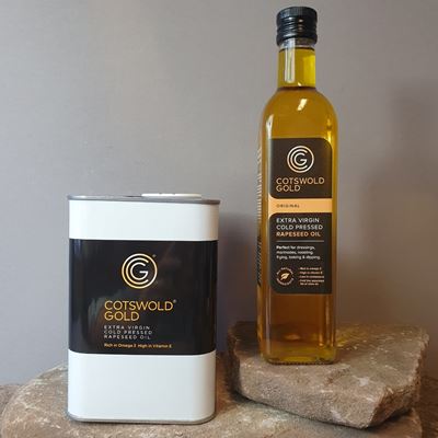 Cotswold Gold Rapeseed Oil Bottle & Tin Cotswold Gold Rapeseed Oil Bottle & Tin