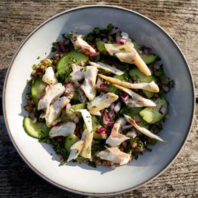 Sea Bass Spelt Salad 