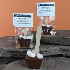 marshmallow milk hot chocolate stirrer